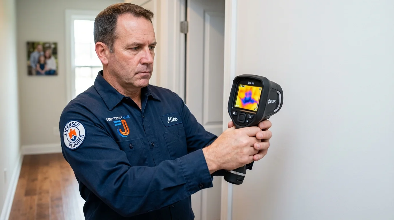Thermal imaging leak detection by Johns Plumbing LLC in Oakwood